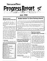 1988 Noreason Three Progress Report